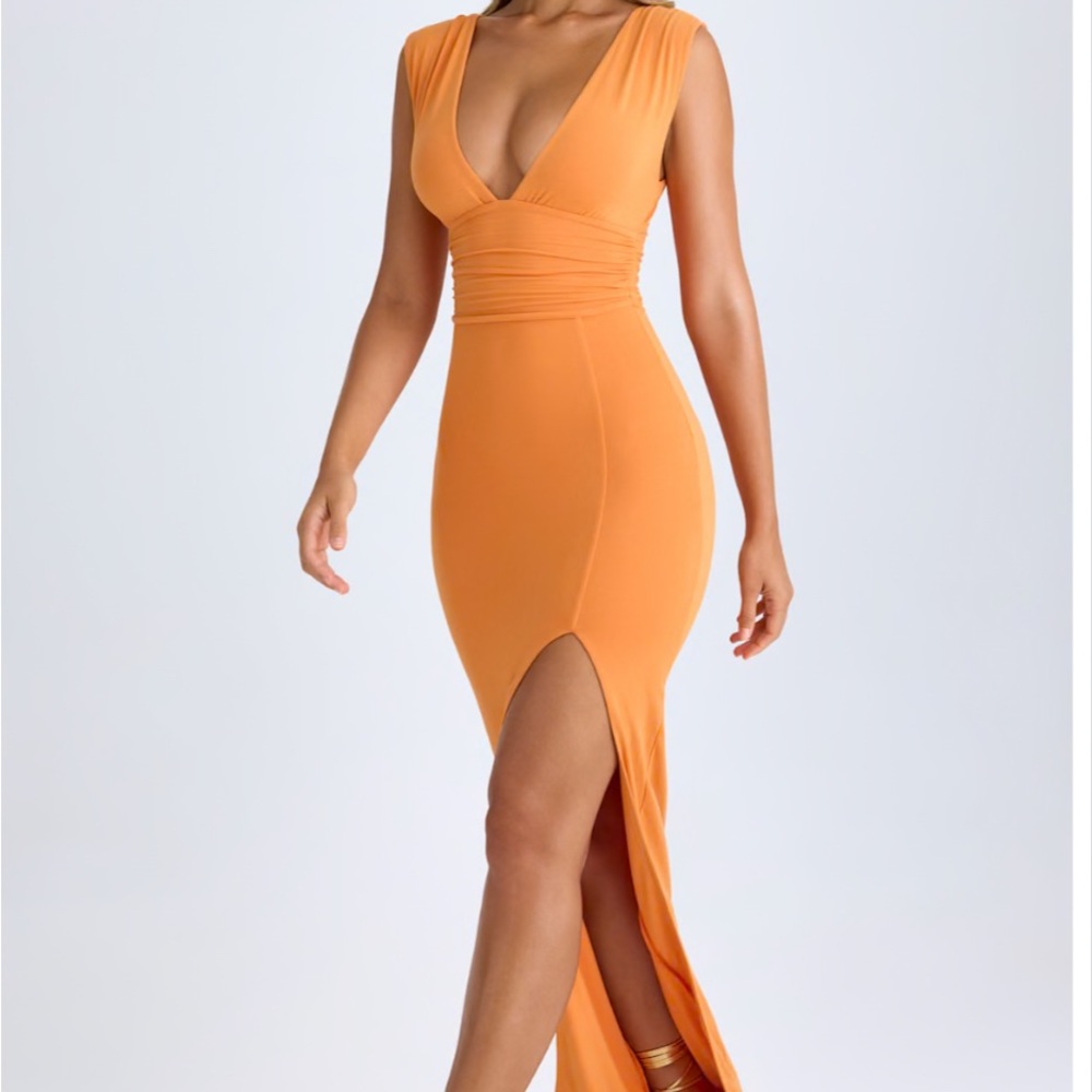 Oh Polly Vibrant Orange High Low Dress